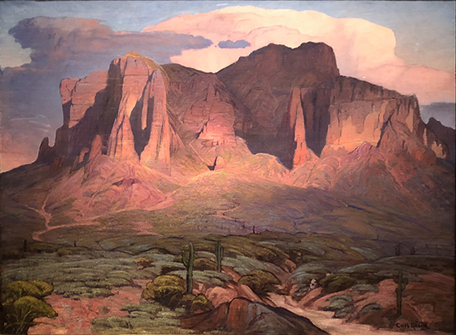 Painting of a desert landscape