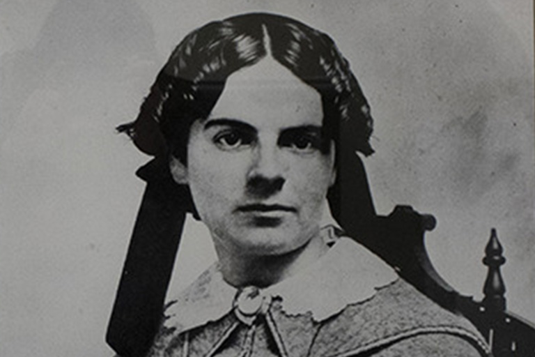 Photo portrait of Sarah Parke Morrison (1833-1919), ca. 1869